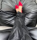 leopard leather pants