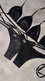 LEOPARD SATIN BIKINI